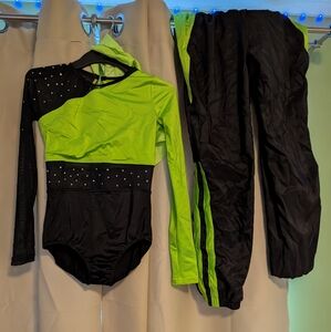 Weissman black and green hip hop costume size child large